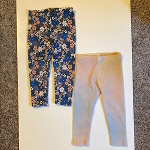 Tea Collection Floral 18-24 mos and Pastel 12-18 mos Baby Girl Leggings Set
